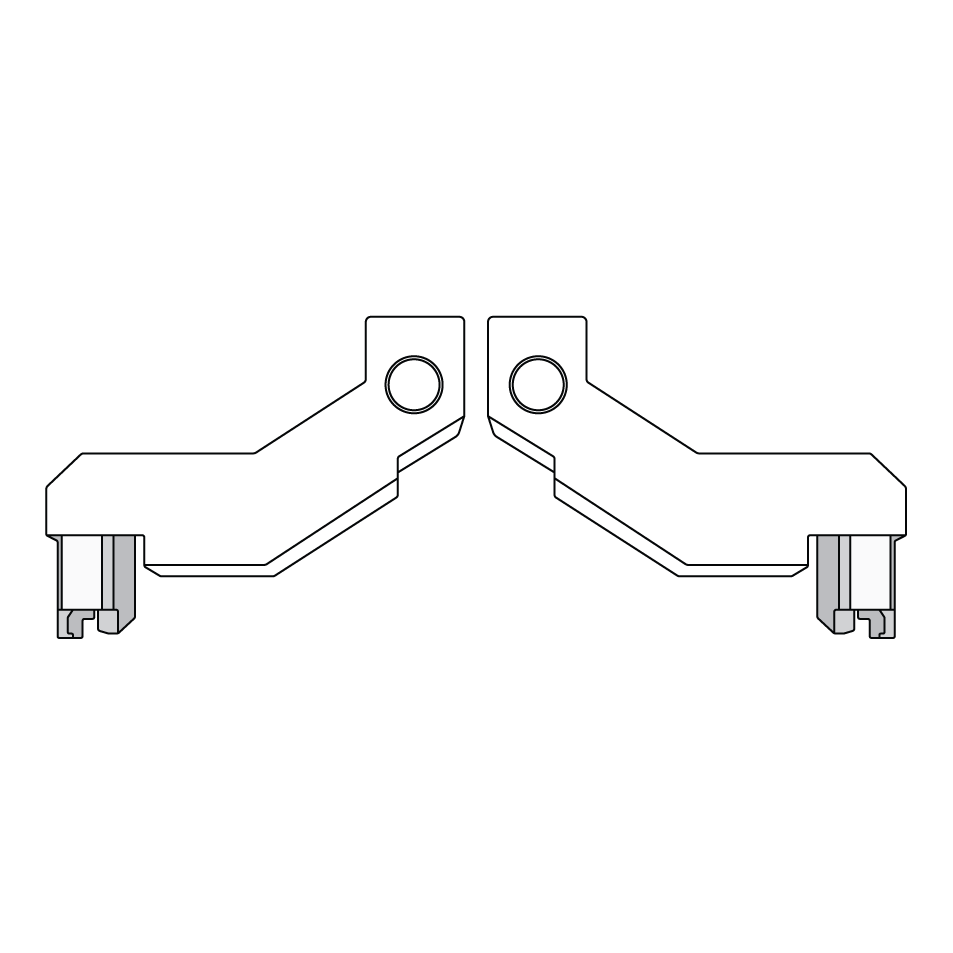 Double Adaptor Set | Lusso Long Upper Adapters | SKIPPY PRAMS